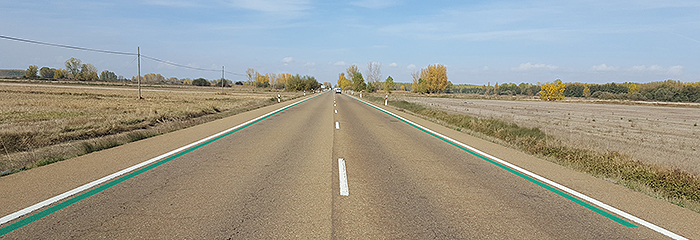 Psicotécnicos: Marcas viales verdes para reducir la velocidad